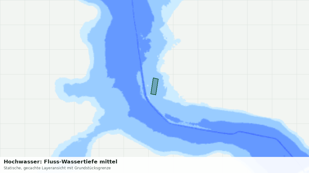 Statische Kartenansicht: Hochwasser: Fluss-Wassertiefe mittel