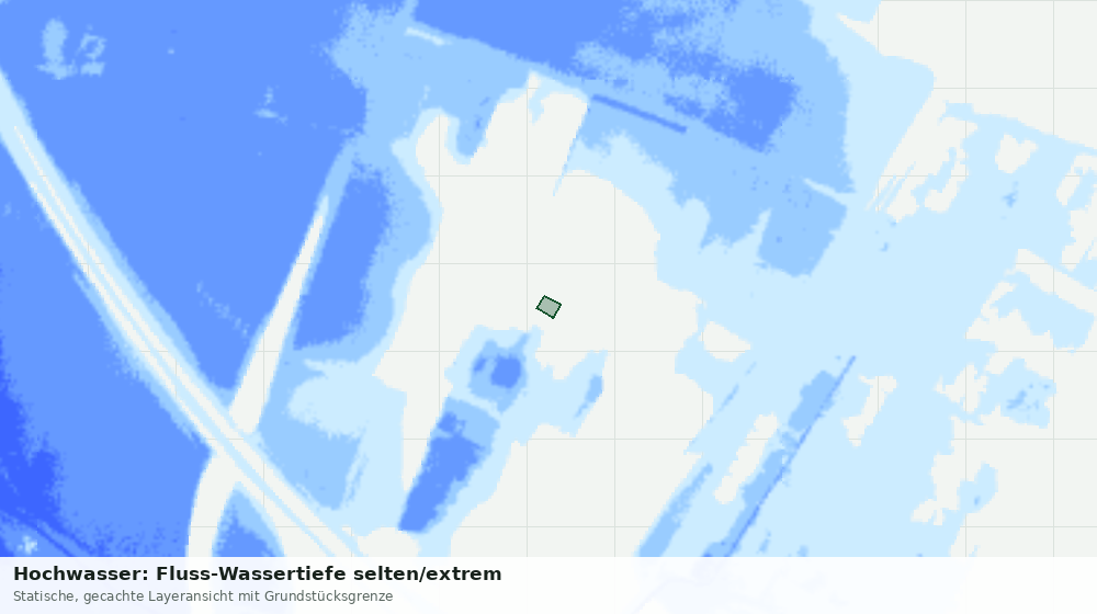Statische Kartenansicht: Hochwasser: Fluss-Wassertiefe selten/extrem