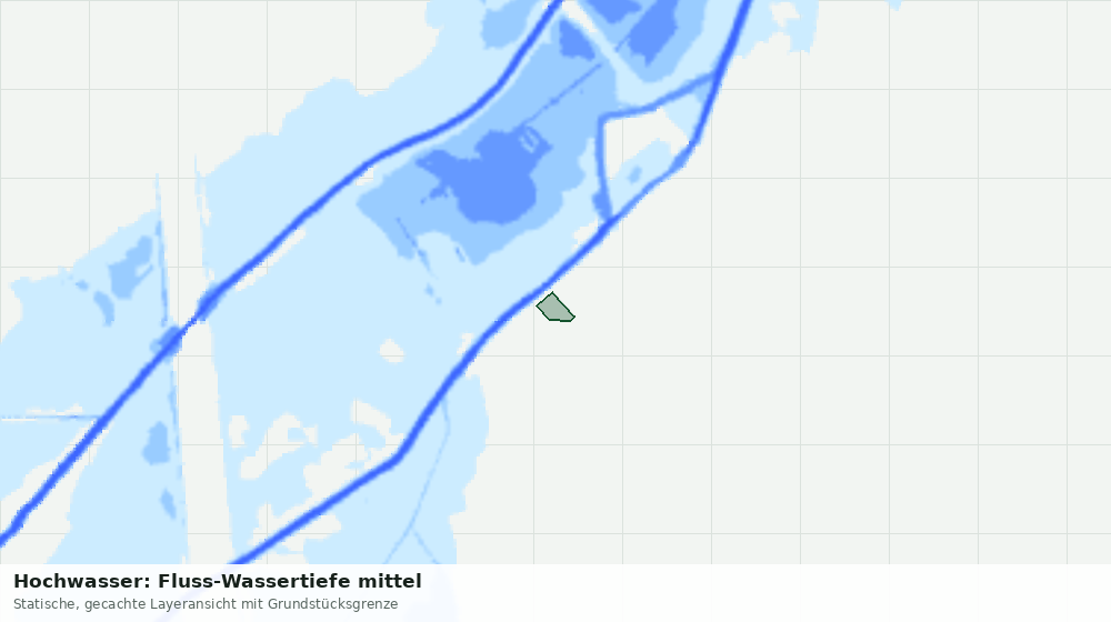Statische Kartenansicht: Hochwasser: Fluss-Wassertiefe mittel