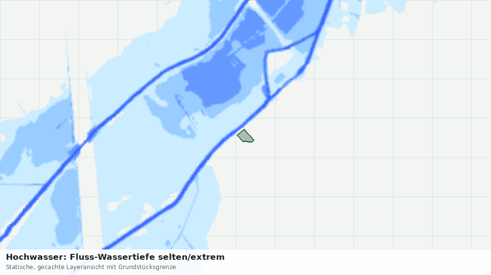 Statische Kartenansicht: Hochwasser: Fluss-Wassertiefe selten/extrem