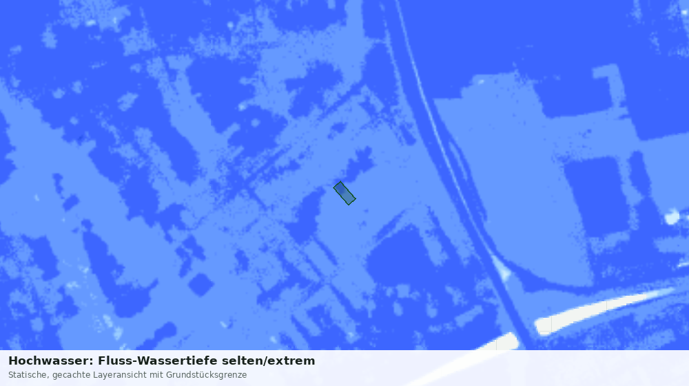 Statische Kartenansicht: Hochwasser: Fluss-Wassertiefe selten/extrem