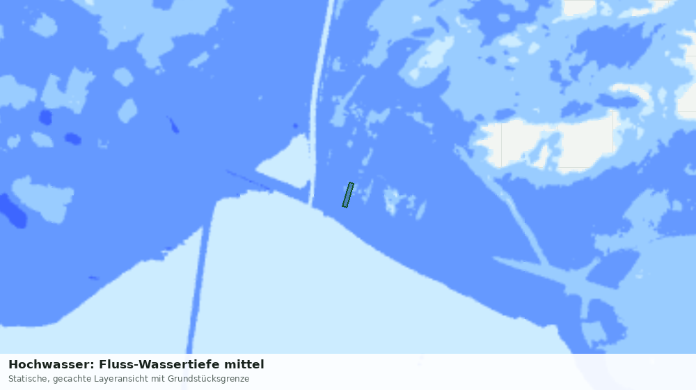 Statische Kartenansicht: Hochwasser: Fluss-Wassertiefe mittel
