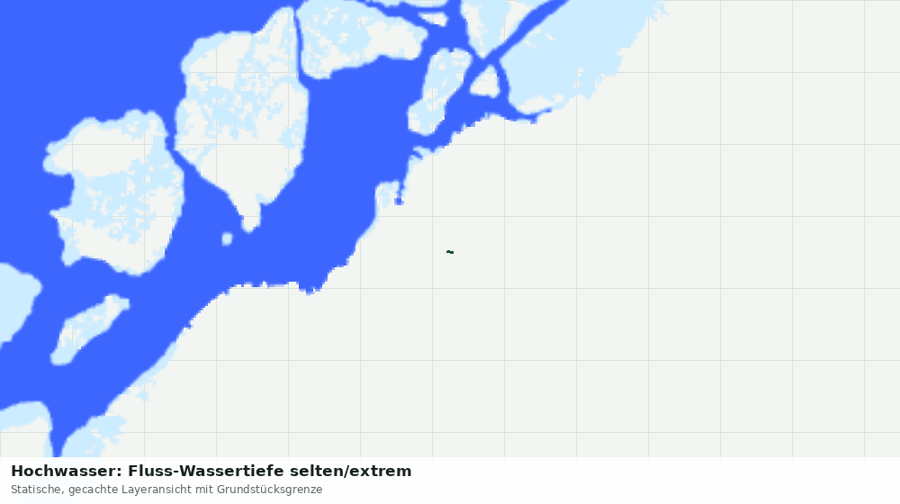 Statische Kartenansicht: Hochwasser: Fluss-Wassertiefe selten/extrem