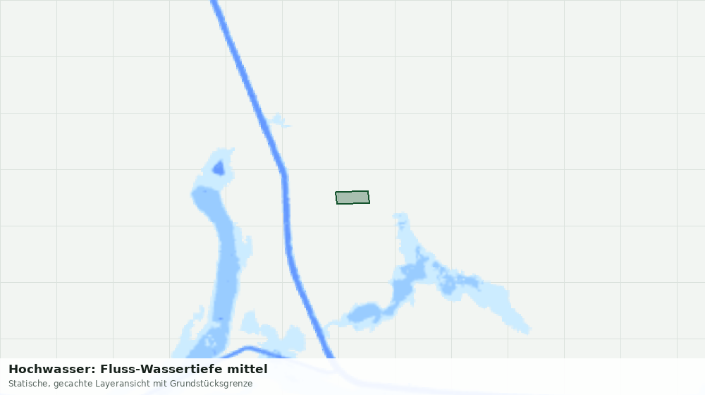 Statische Kartenansicht: Hochwasser: Fluss-Wassertiefe mittel