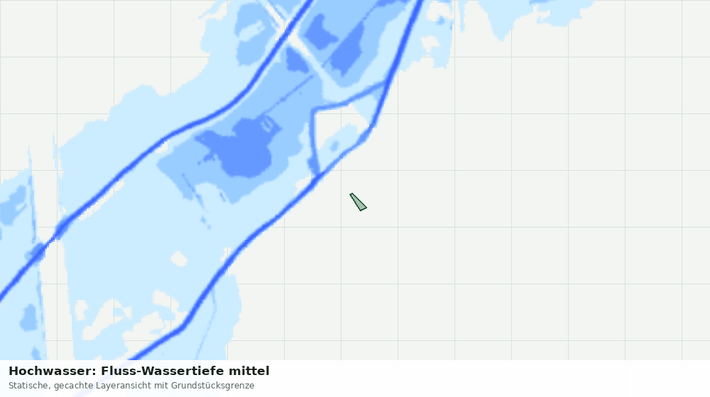 Statische Kartenansicht: Hochwasser: Fluss-Wassertiefe mittel