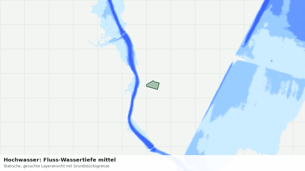 Statische Kartenansicht: Hochwasser: Fluss-Wassertiefe mittel