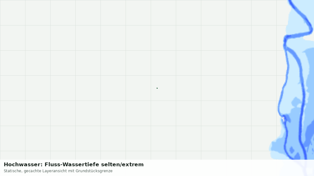 Statische Kartenansicht: Hochwasser: Fluss-Wassertiefe selten/extrem