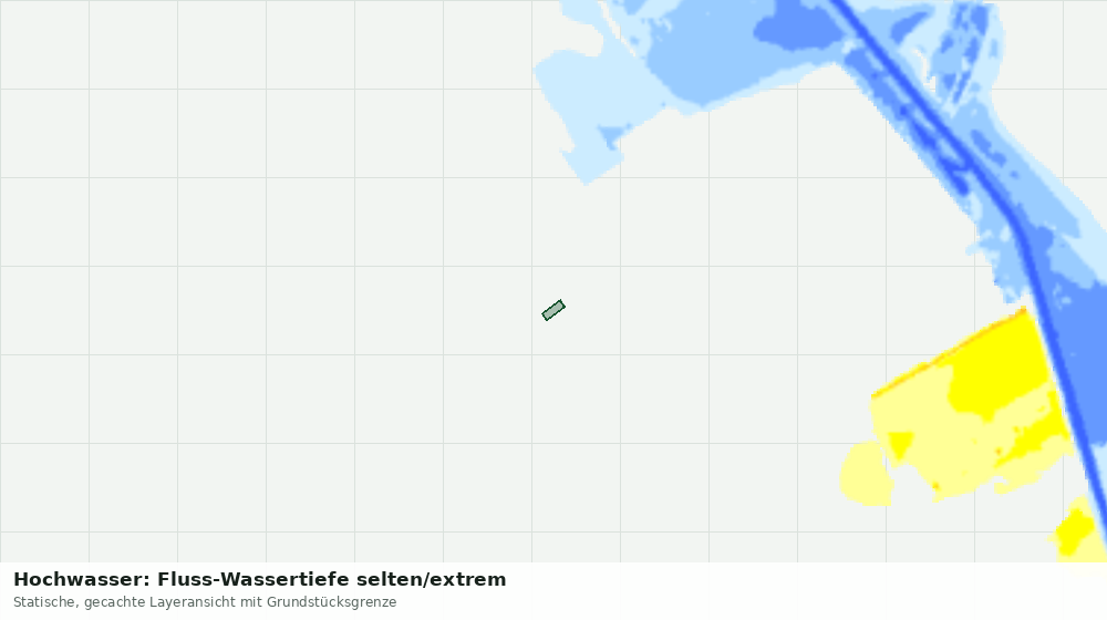 Statische Kartenansicht: Hochwasser: Fluss-Wassertiefe selten/extrem