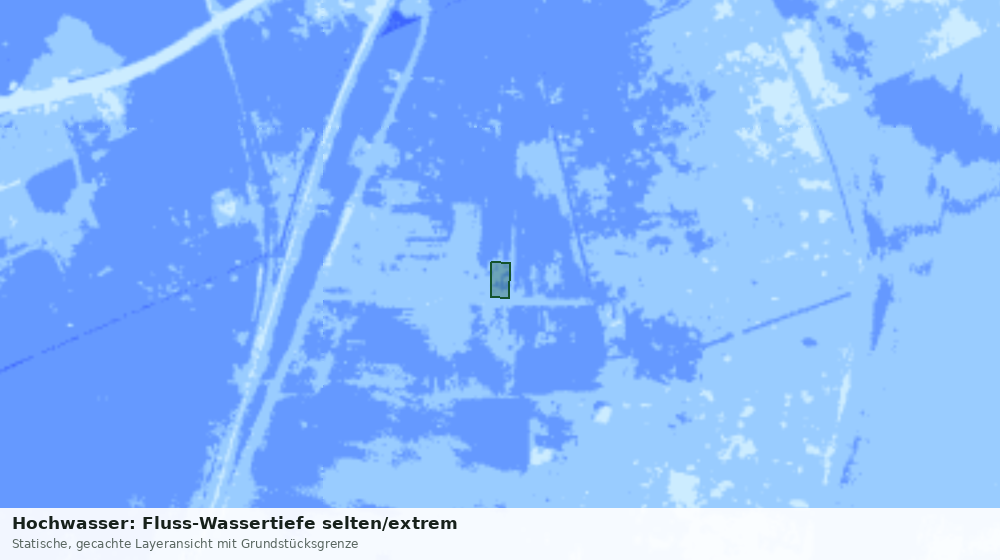 Statische Kartenansicht: Hochwasser: Fluss-Wassertiefe selten/extrem