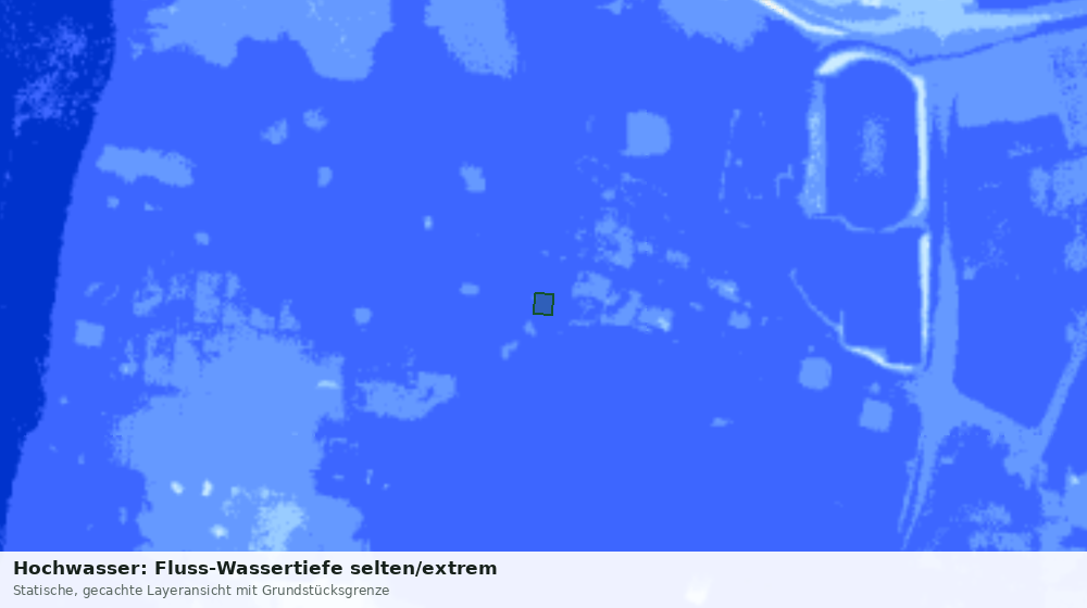 Statische Kartenansicht: Hochwasser: Fluss-Wassertiefe selten/extrem