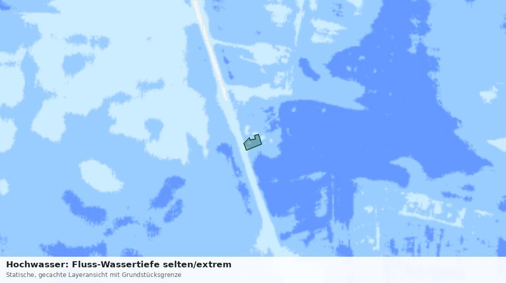 Statische Kartenansicht: Hochwasser: Fluss-Wassertiefe selten/extrem