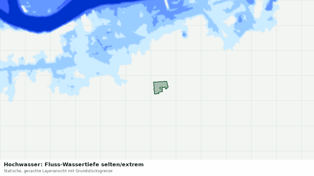 Statische Kartenansicht: Hochwasser: Fluss-Wassertiefe selten/extrem