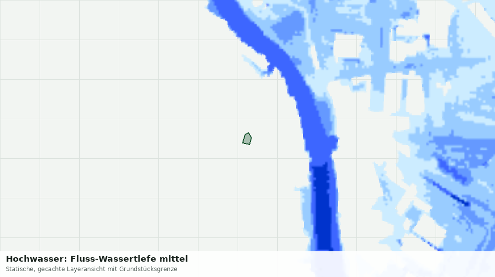 Statische Kartenansicht: Hochwasser: Fluss-Wassertiefe mittel