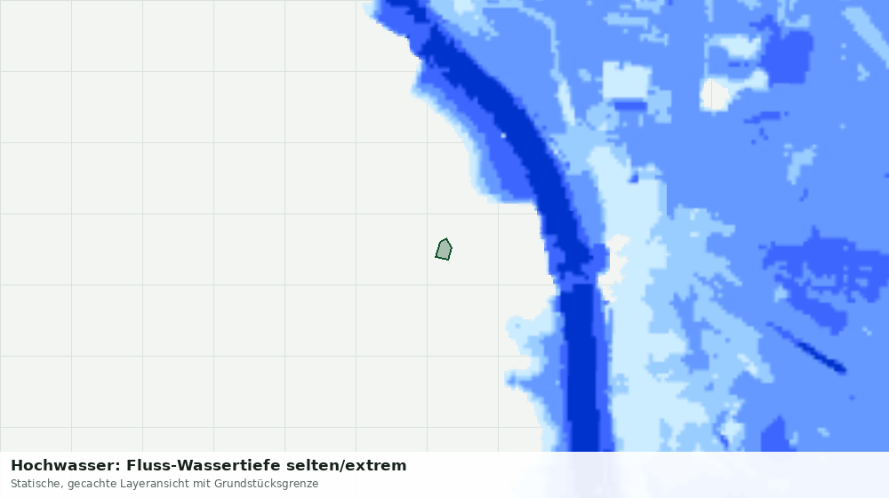 Statische Kartenansicht: Hochwasser: Fluss-Wassertiefe selten/extrem