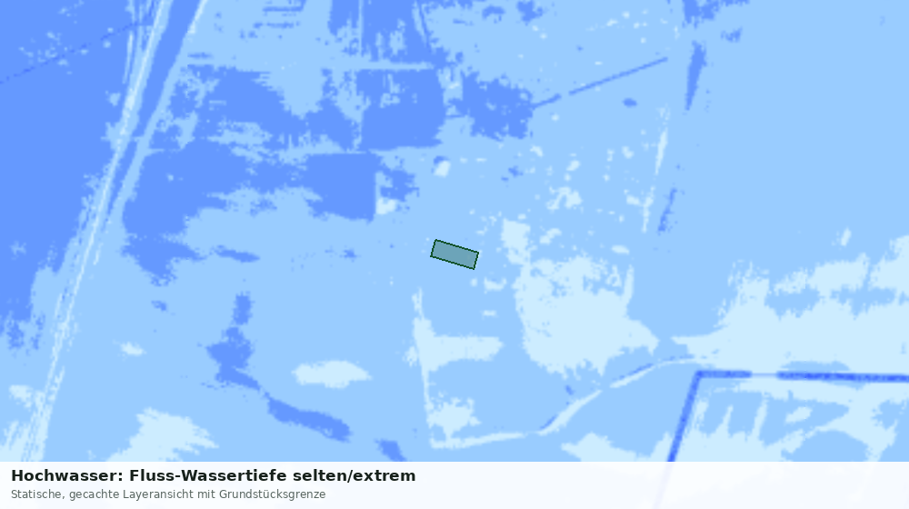 Statische Kartenansicht: Hochwasser: Fluss-Wassertiefe selten/extrem