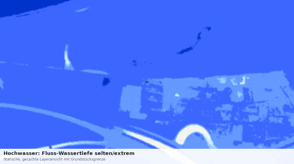 Statische Kartenansicht: Hochwasser: Fluss-Wassertiefe selten/extrem