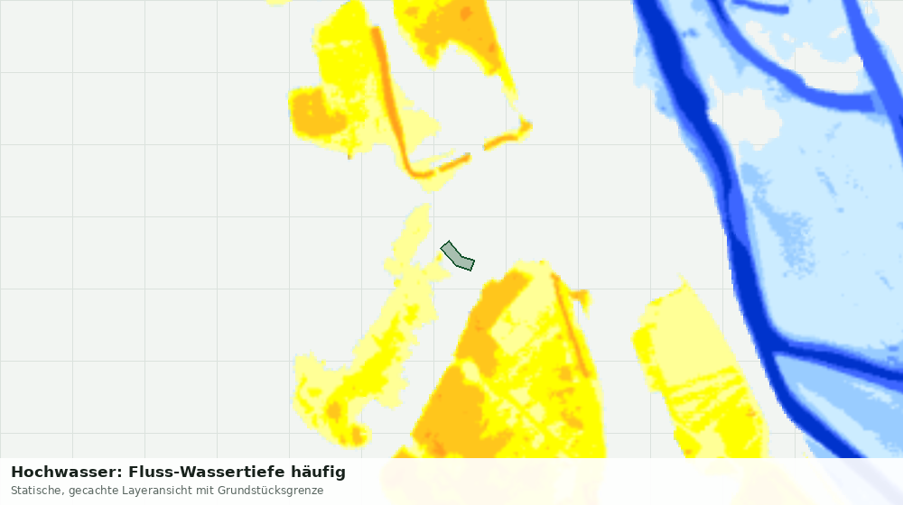 Statische Kartenansicht: Hochwasser: Fluss-Wassertiefe häufig