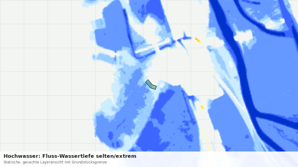 Statische Kartenansicht: Hochwasser: Fluss-Wassertiefe selten/extrem