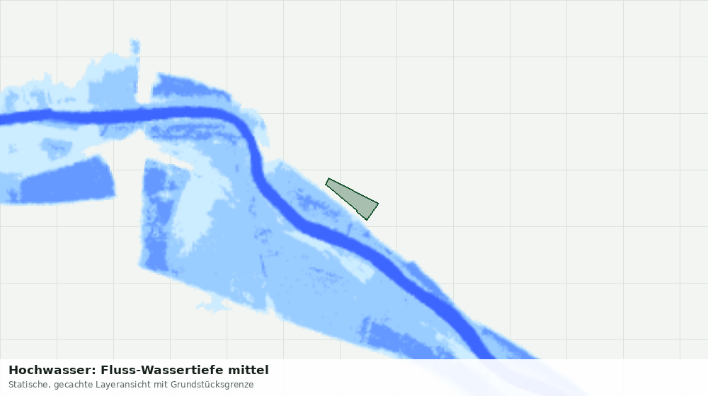 Statische Kartenansicht: Hochwasser: Fluss-Wassertiefe mittel