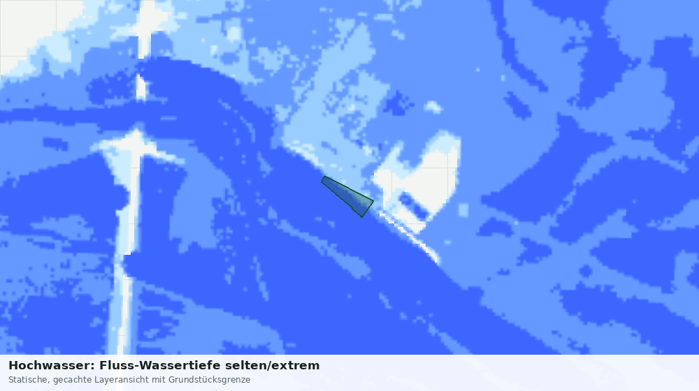 Statische Kartenansicht: Hochwasser: Fluss-Wassertiefe selten/extrem