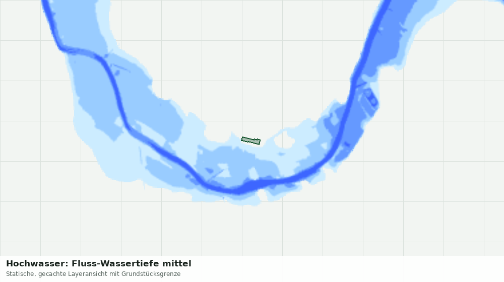 Statische Kartenansicht: Hochwasser: Fluss-Wassertiefe mittel