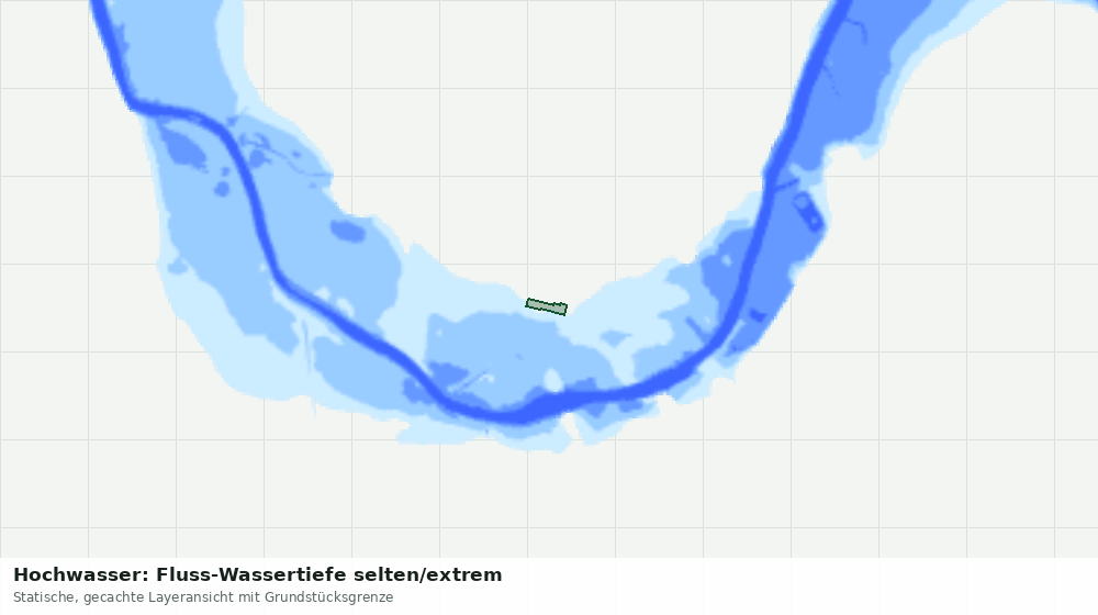 Statische Kartenansicht: Hochwasser: Fluss-Wassertiefe selten/extrem