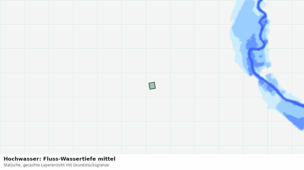 Statische Kartenansicht: Hochwasser: Fluss-Wassertiefe mittel