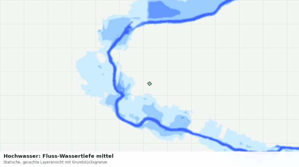 Statische Kartenansicht: Hochwasser: Fluss-Wassertiefe mittel