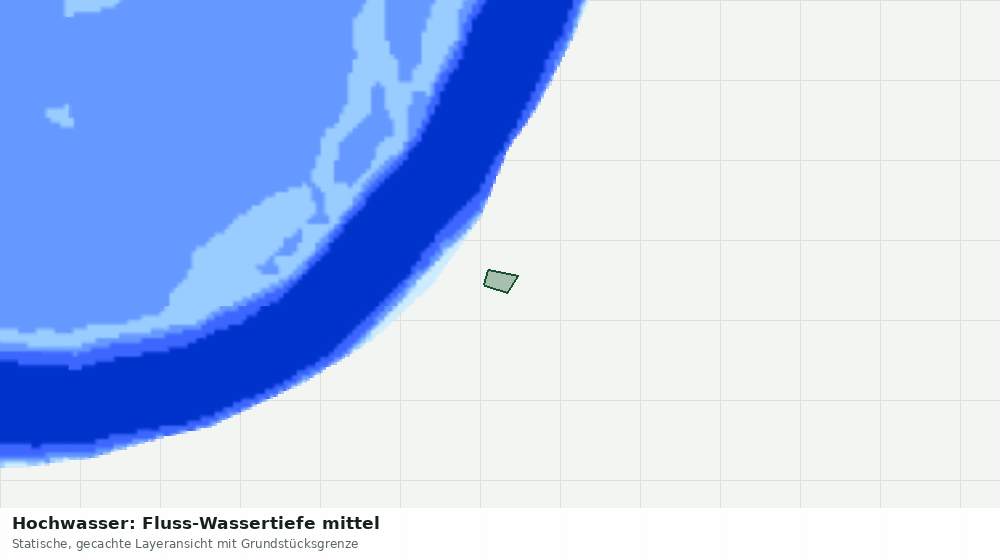 Statische Kartenansicht: Hochwasser: Fluss-Wassertiefe mittel