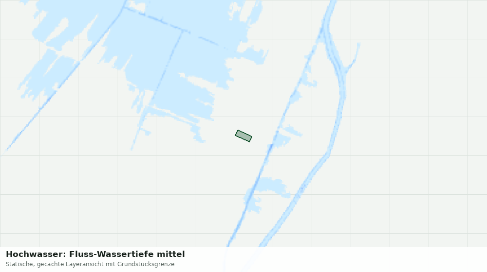 Statische Kartenansicht: Hochwasser: Fluss-Wassertiefe mittel