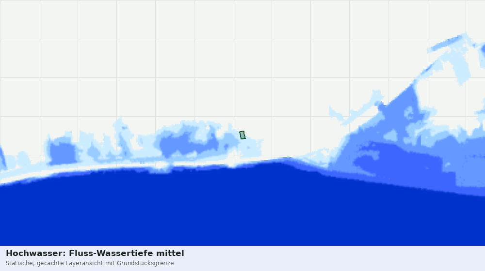 Statische Kartenansicht: Hochwasser: Fluss-Wassertiefe mittel