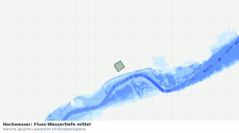 Statische Kartenansicht: Hochwasser: Fluss-Wassertiefe mittel