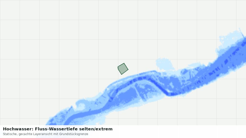 Statische Kartenansicht: Hochwasser: Fluss-Wassertiefe selten/extrem