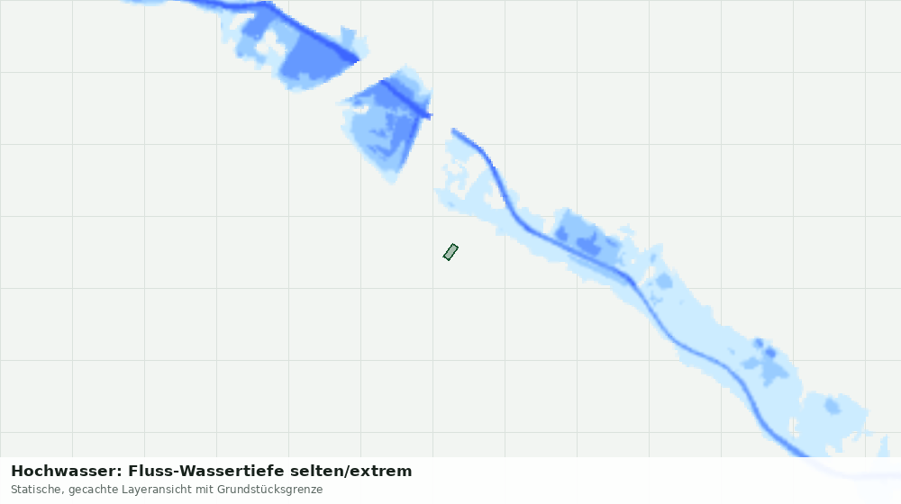 Statische Kartenansicht: Hochwasser: Fluss-Wassertiefe selten/extrem