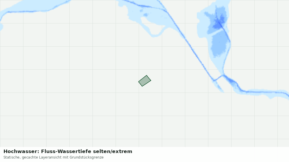 Statische Kartenansicht: Hochwasser: Fluss-Wassertiefe selten/extrem