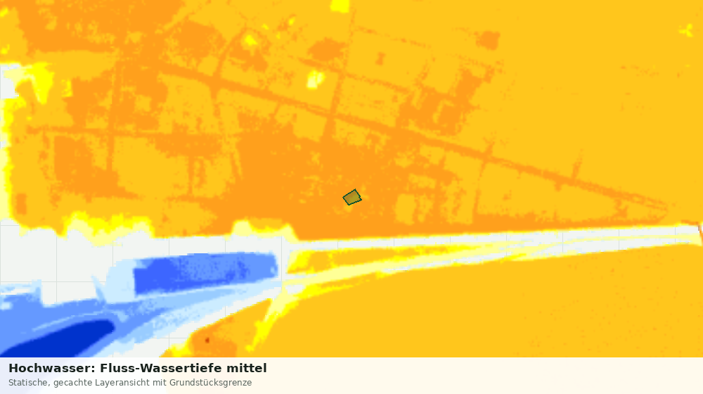 Statische Kartenansicht: Hochwasser: Fluss-Wassertiefe mittel