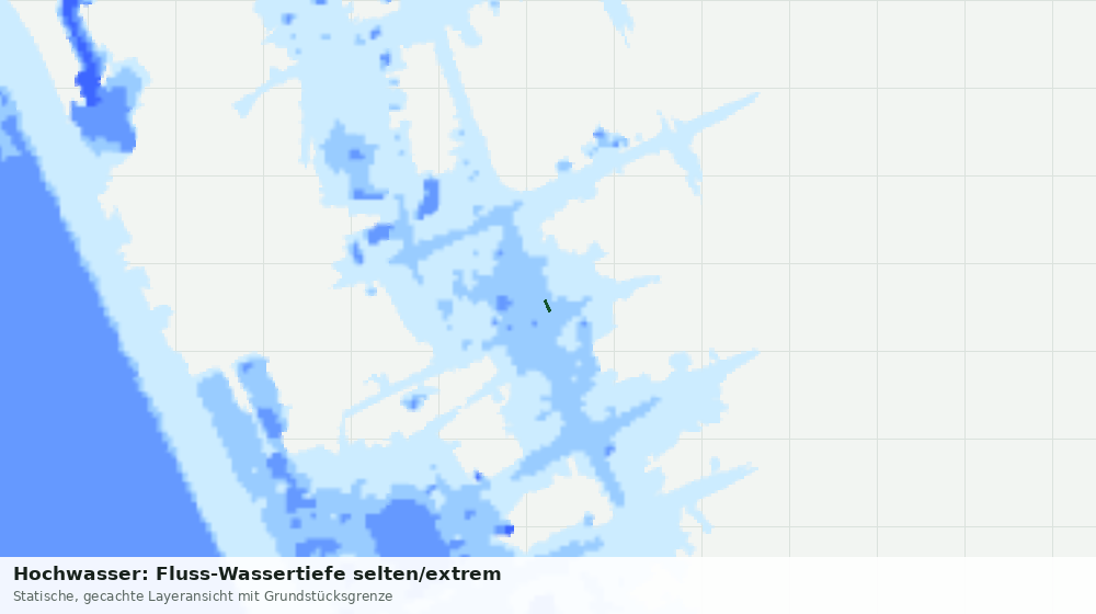 Statische Kartenansicht: Hochwasser: Fluss-Wassertiefe selten/extrem