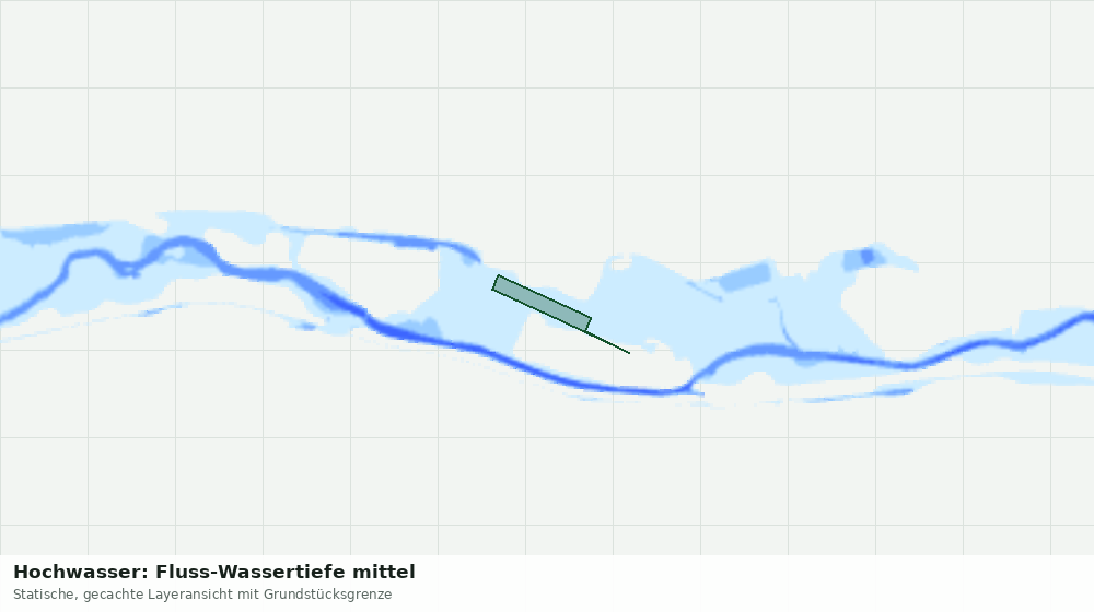 Statische Kartenansicht: Hochwasser: Fluss-Wassertiefe mittel