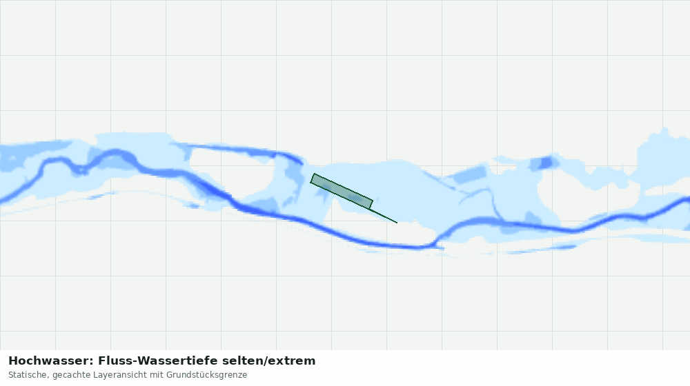 Statische Kartenansicht: Hochwasser: Fluss-Wassertiefe selten/extrem