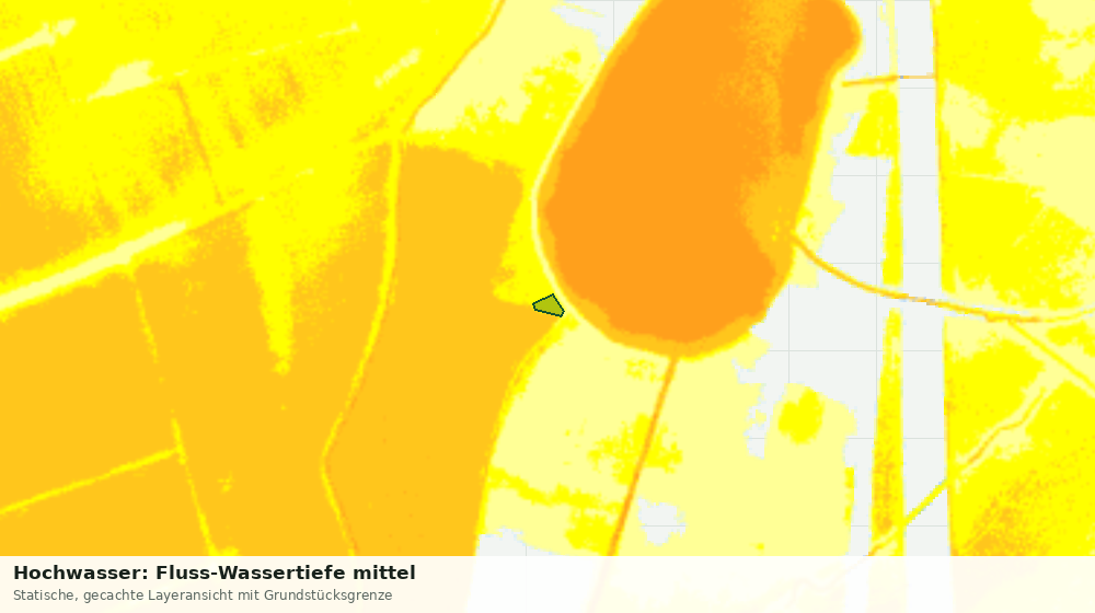 Statische Kartenansicht: Hochwasser: Fluss-Wassertiefe mittel