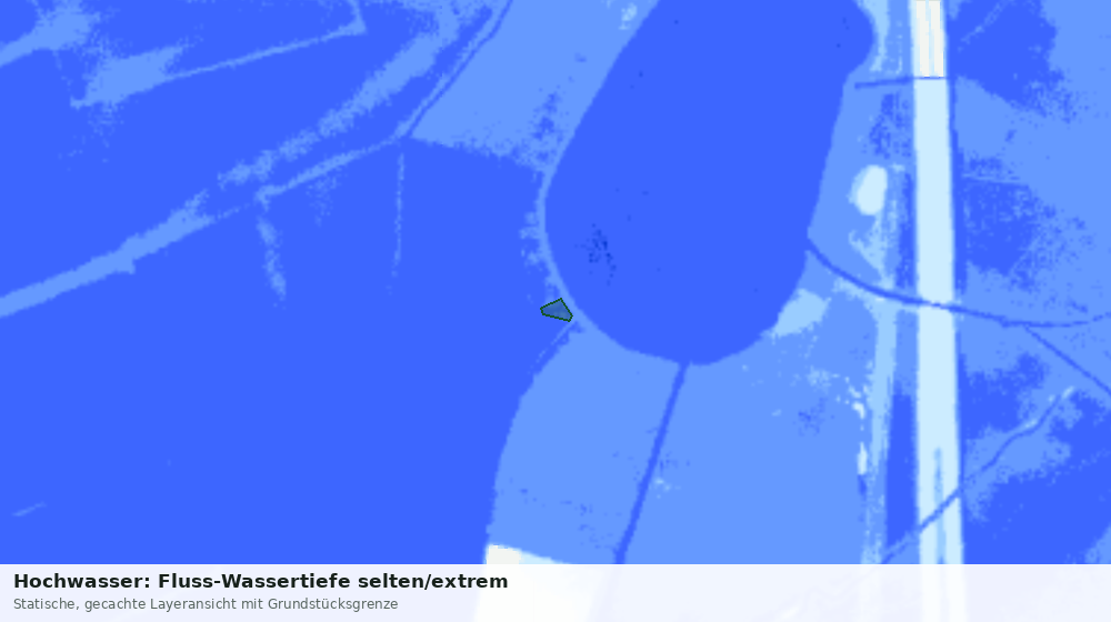 Statische Kartenansicht: Hochwasser: Fluss-Wassertiefe selten/extrem