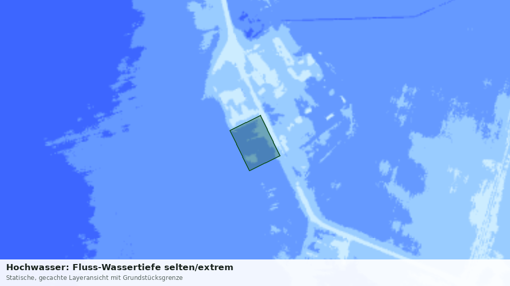 Statische Kartenansicht: Hochwasser: Fluss-Wassertiefe selten/extrem