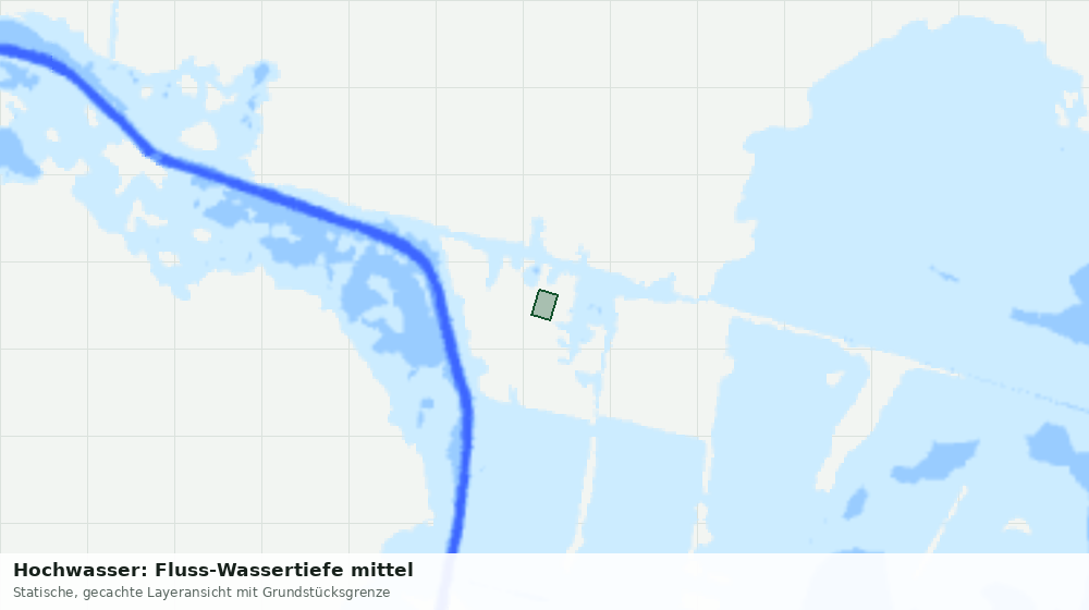 Statische Kartenansicht: Hochwasser: Fluss-Wassertiefe mittel