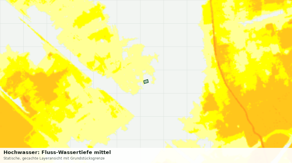 Statische Kartenansicht: Hochwasser: Fluss-Wassertiefe mittel