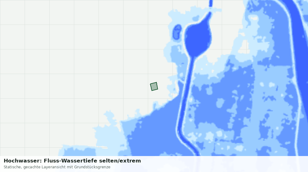 Statische Kartenansicht: Hochwasser: Fluss-Wassertiefe selten/extrem