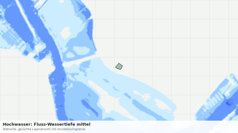 Statische Kartenansicht: Hochwasser: Fluss-Wassertiefe mittel