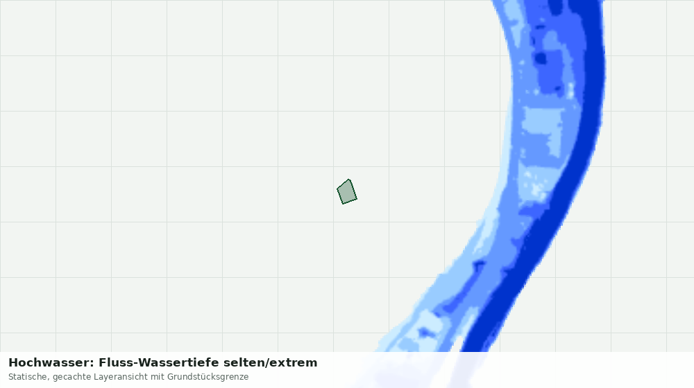 Statische Kartenansicht: Hochwasser: Fluss-Wassertiefe selten/extrem