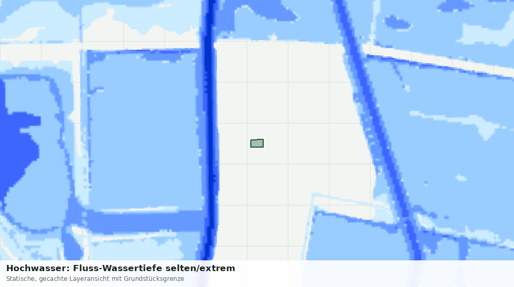 Statische Kartenansicht: Hochwasser: Fluss-Wassertiefe selten/extrem