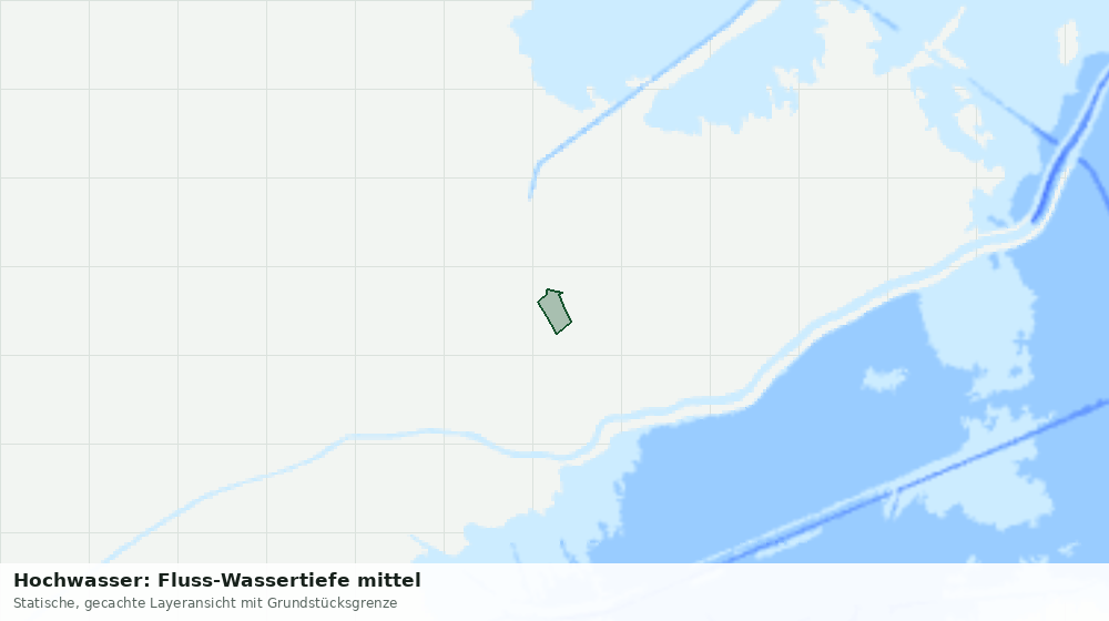 Statische Kartenansicht: Hochwasser: Fluss-Wassertiefe mittel