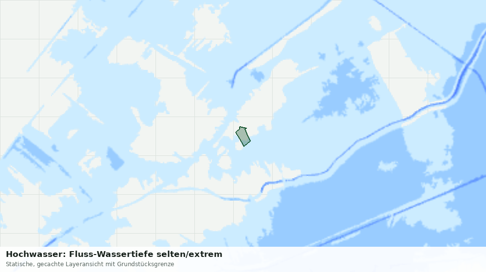 Statische Kartenansicht: Hochwasser: Fluss-Wassertiefe selten/extrem